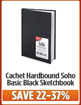 Cachet Hardbound Soho Basic Black Cover Sketchbook