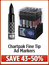 Chartpak Fine Tip Ad Markers