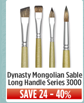 Dynasty Mongolian Sable Long Handle Brushes