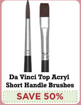 Da Vinci Top Acryl Synthetic Short Handle Brushes 