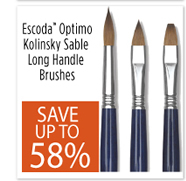 Escoda Optimo Kolinsky Sable Long Handle Brushes