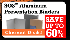 SOS Aluminum Presentation Binders