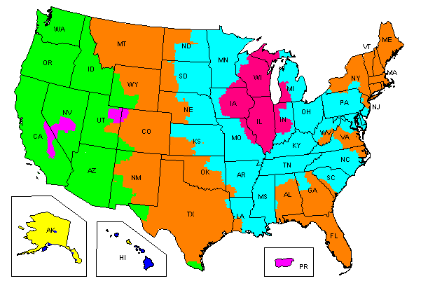 FedEx Service Map For Galesburg, Illinois