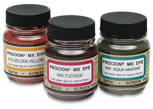 Procion MX fiber-reactive dye samples on cotton: Sun Yellow