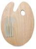 Wooden Palette and Knives Set