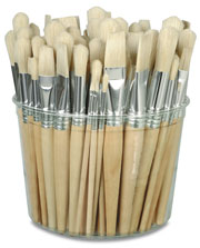 White Bristle Brush Tubs