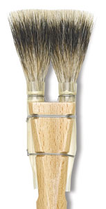 Double Badger Square-Edged Brush