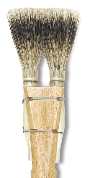 Double Badger Square-Edged Brush