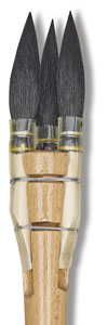 Luco Triple Squirrel Round Brushes