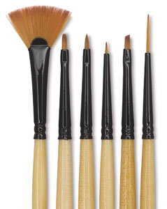 Hair Brush - Dynasty Black Gold Decor Mini Brush Sets