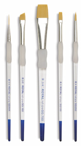 Royal Soft Grip Golden Taklon Brush Sets