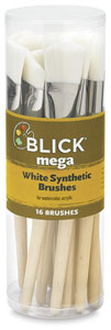 Blick Mega White Synthetic Brushes