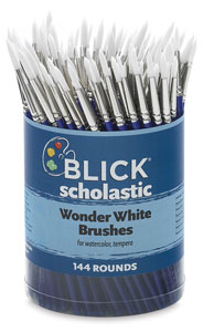 Blick Scholastic Wonder White Round Canister