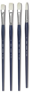 Silver Brush Bristlon Stiff White Synthetic Brushes