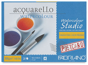 Fabriano Studio Watercolor Postcard Pad