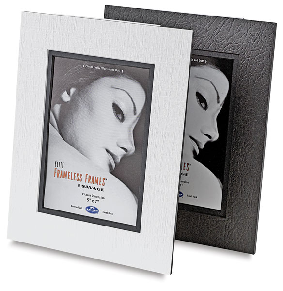White/Black Linen and Black/Black Textured Frames