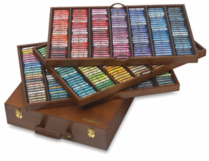 Sennelier Pastels in Wooden Case