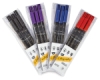 Black, Violet, Blue, and Red