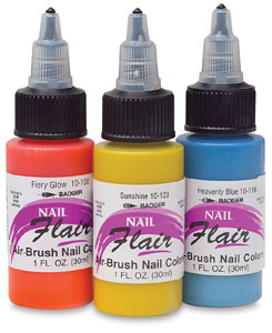 Nail Flair Airbrush Paint, 1 oz Bottles Nail Flair Airbrush Paint, 1 oz Bottles