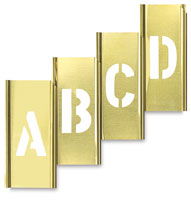 Horizontal Interlocking Brass Stencils