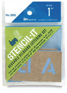 Oil Board Lettering Stencils Dick Blick