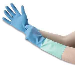 Nitrile rubber gloves