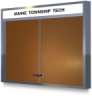 Claridge Cork Bulletin Board Cabinets With Sliding Doors