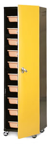 10-Tray Cabinet, Casters, and Door