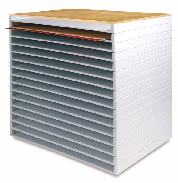 Stacking Trays with Light Oak Finish Top