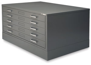 Mayline C-Files 5-Drawer Steel Flat Files Dick Blick