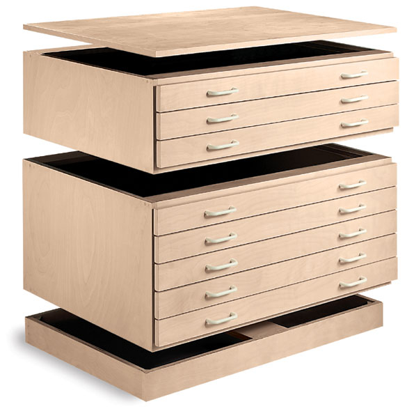 Cap, 3-Drawer File, 5-Drawer File, and Base
