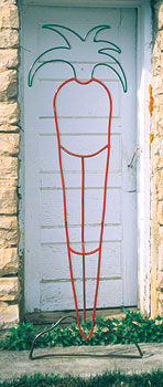 Xylem Carrot Wrought Iron Display Easels