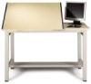 Professional Drafting Tables Mayline Ranger Steel Four-Post Split Top Drawing Table