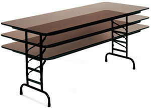 Adjustable Height Folding Table