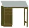 Pedestal Desk With One-Piece Top