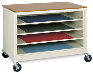 Paper Storage Cabinet With 4 Shelves Storing And Organizing Art