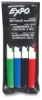 Assorted Fine Tip Dry Erase Markers, Set Of 4 With Pouch
