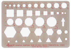 Chartpak Pickett Arrows and Shapes Templates