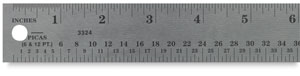 C-Thru Stainless Steel Pica/Agate Rulers