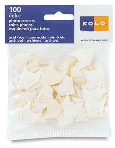 Dolce Paper Photo Corners, Pkg of 100, Soft White