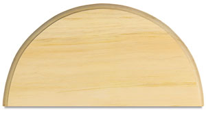 7" x 14" x 3/4" 
Pine Half Circle