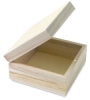 Hinged Paulowina Wood Box With Lid