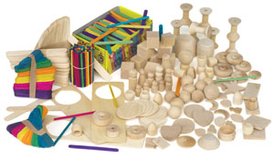Wood Sticks and Shapes Kit