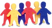 Roylco Dip Print Sponges in Basic Human