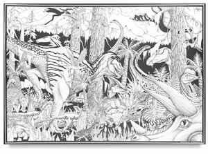 Color Your Own Dinosaur Poster Kit
