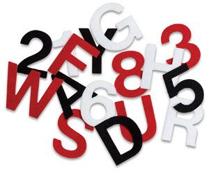 Felt Letters and Numbers