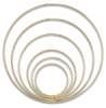 Large Gold-Tone Welded Macramé Rings