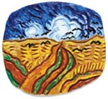 Van Gogh Clay Plaque
