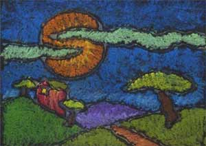 Pastel Glue Pictures Lesson Plan