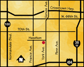 Map to Edina, Minnesota store